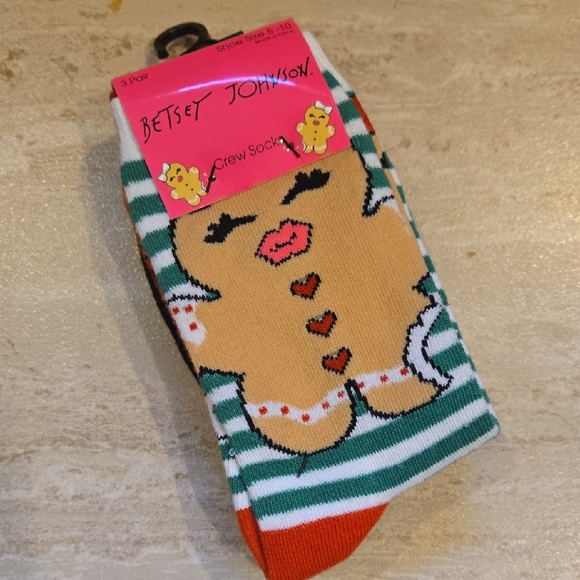 Betsey Johnson Accessories - Betsey Johnson Pack of Three Holiday Crew Socks